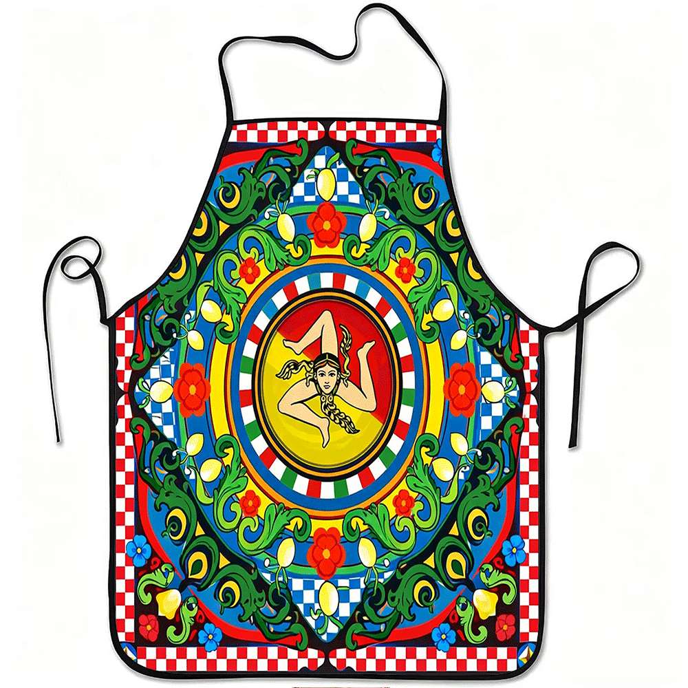 Home Cooking Chef - Grembiule a tema siciliano italiano, design