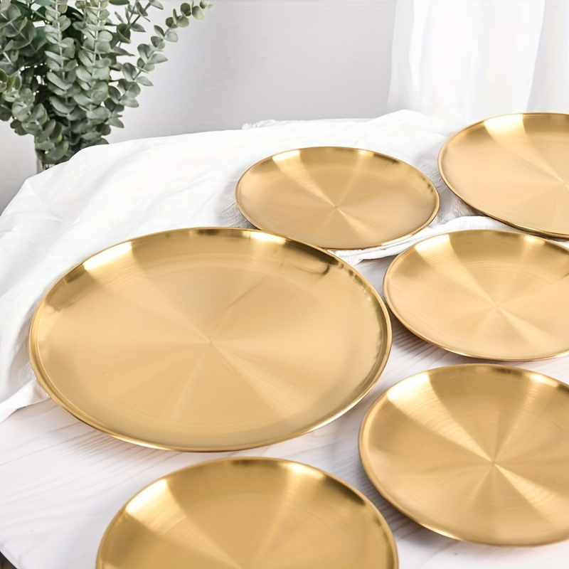 Home Cooking Dishes - 2 Pezzi, Piatti Dorati per Pizza,