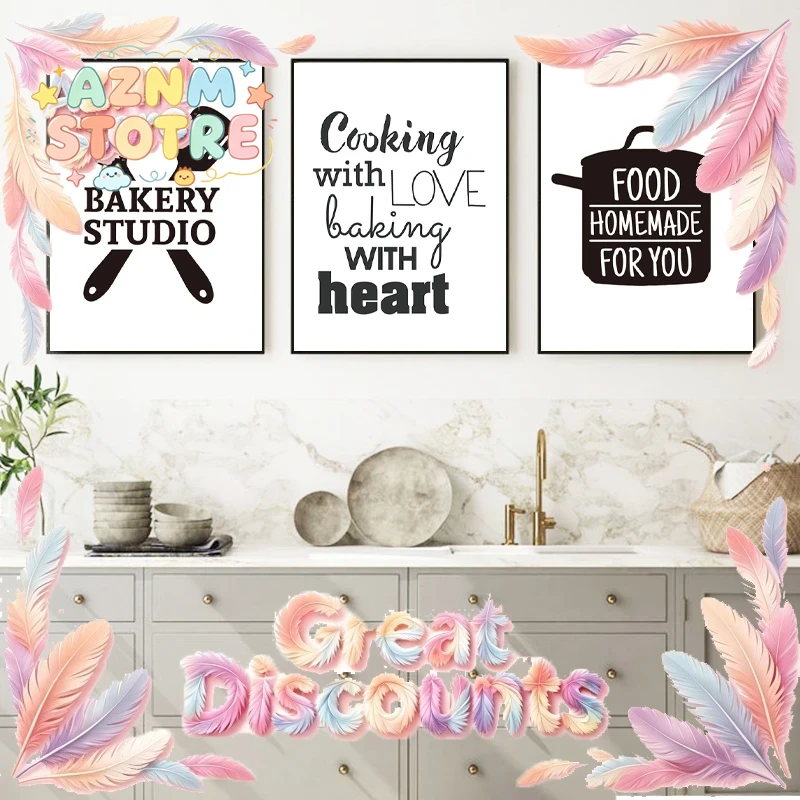 Home Cooking Quotes - Cucinando con Amore, Stampe e Poster