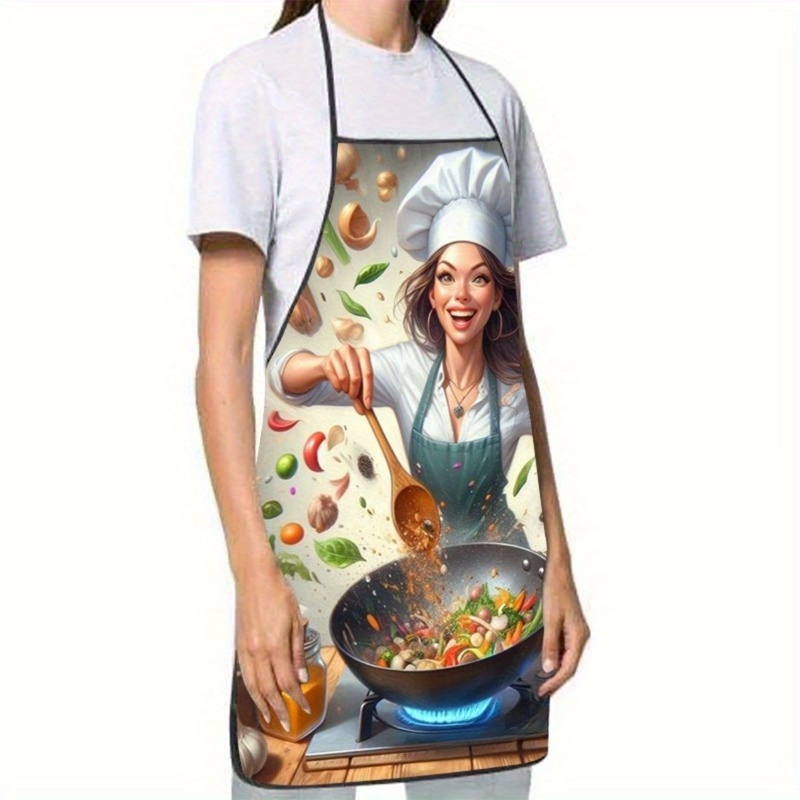 Home Cooking Chef - Grembiule da cucina con stampa vegetale,