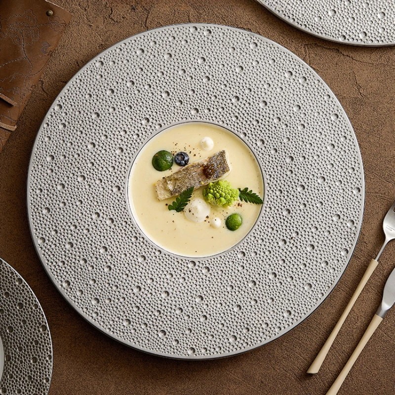 Home Cooking Dishes - Piatto da pranzo rotondo in ceramica