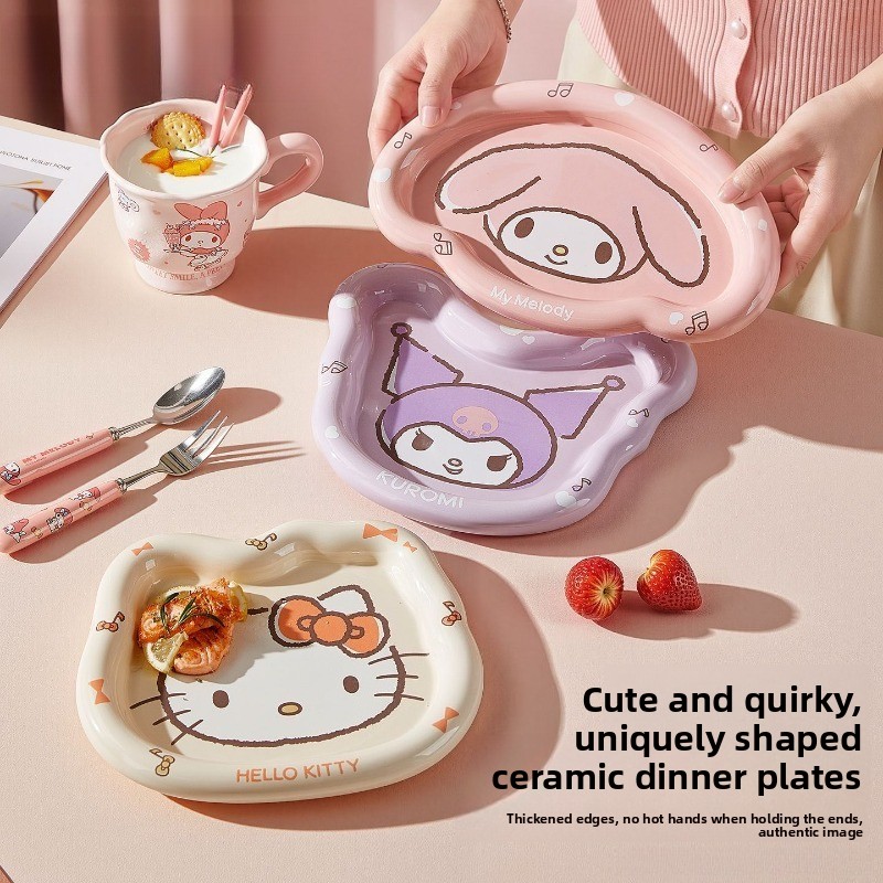 Home Cooking Dishes - Piatto per Insalata Hello Kitty, Stampa