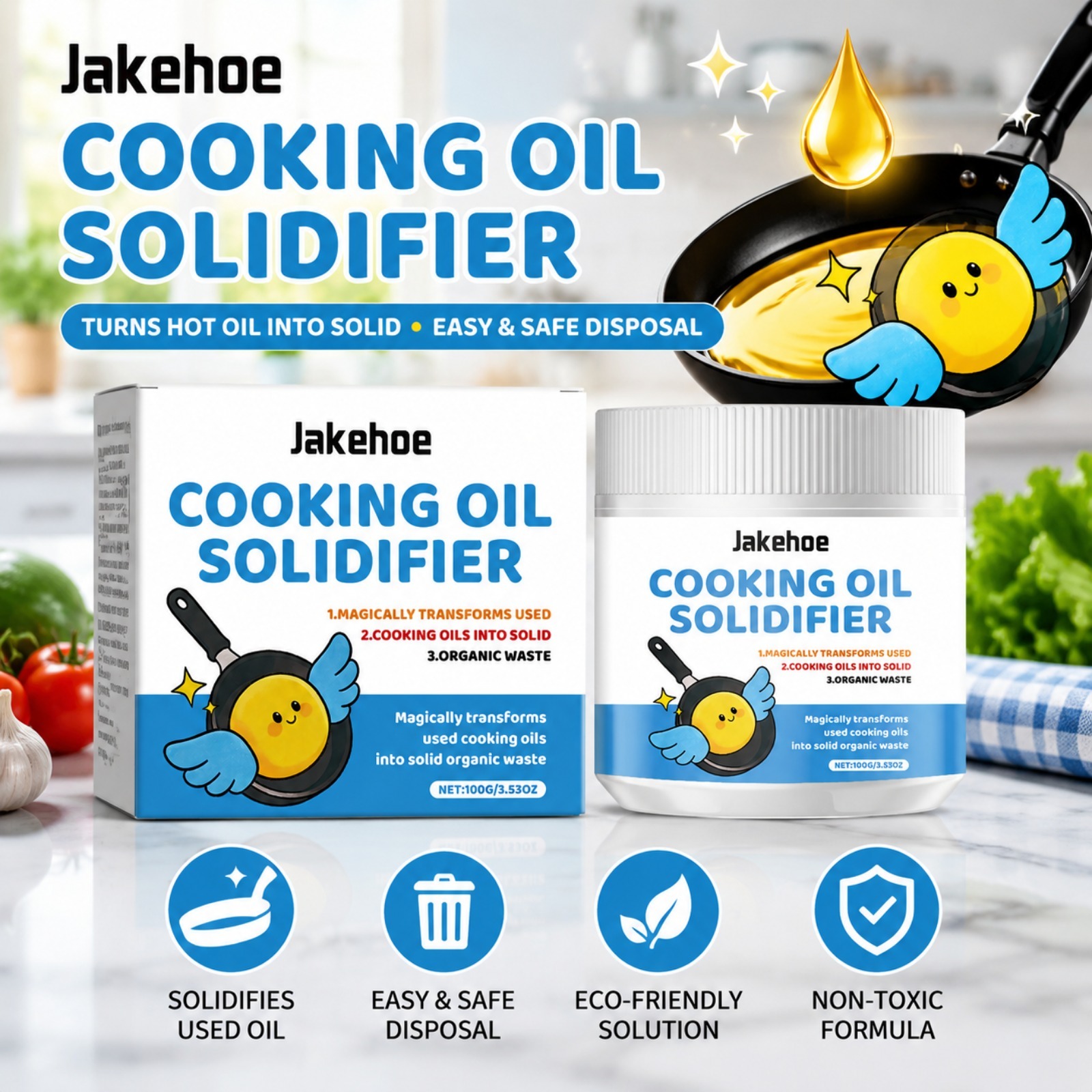 Polvere Solidificante per Olio - Home Cooking Oil Disposal recensione e prezzo