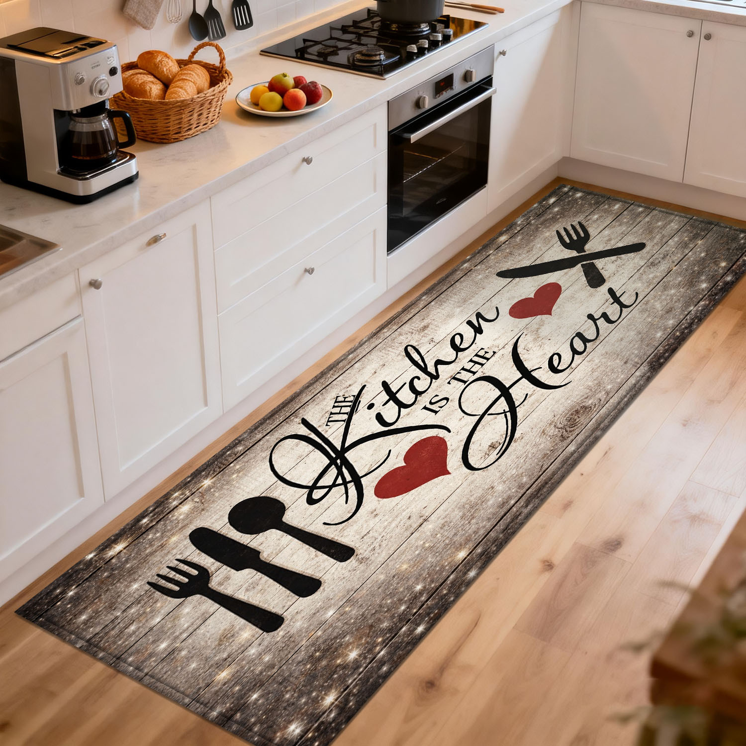 Tappeto Rustico in Legno con C - Home Cooking Quotes recensione e prezzo